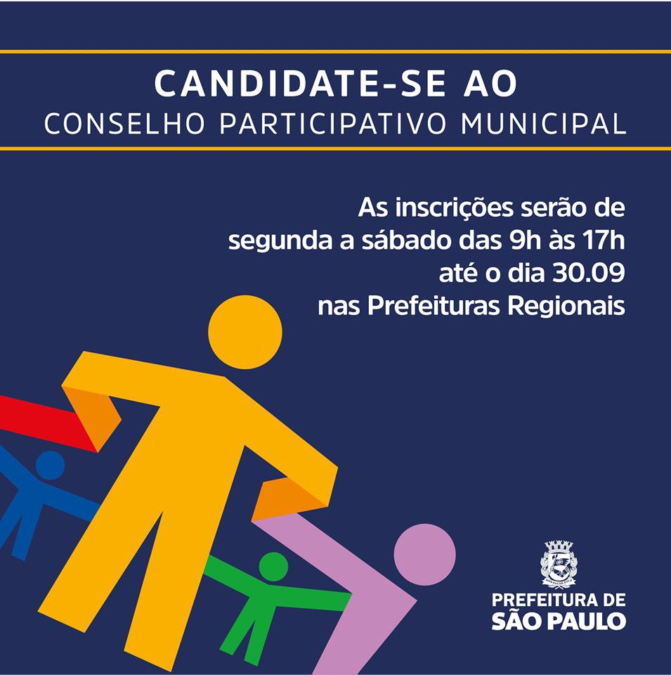 Candidate-se ao Conselho Participativo Municipal