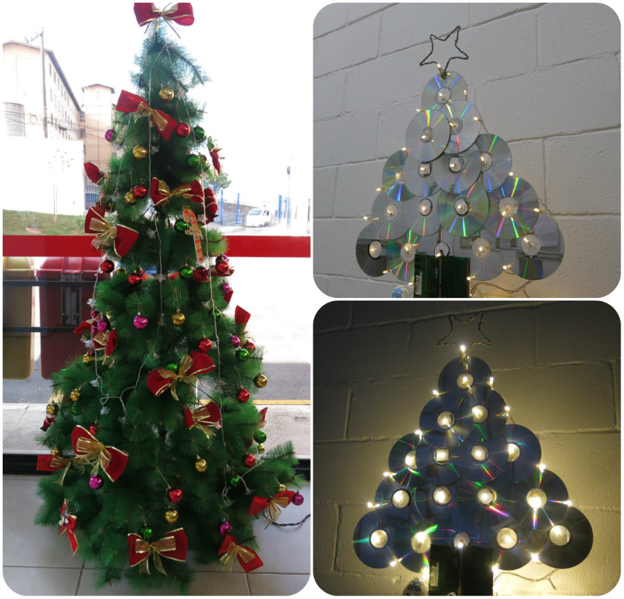 Servidores da PR-CT montam árvore de Natal com material reciclado |  Subprefeitura Cidade Tiradentes | Prefeitura da Cidade de São Paulo