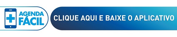 Imagem da Agenda Fácil da Prefeitura Municipal de São Paulo, com a opção interativa Clique Aqui e Baixe o Aplicativo