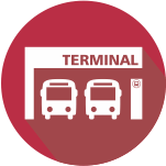 ícone de um terminal de Ônibus