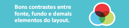 Item permitido três: Bons contrastes entre fonte, fundo e demais elementos do layout