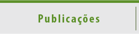 Botão cinza, com tarja fina verde superior e texto Publicações escrito em verde centralizado. 