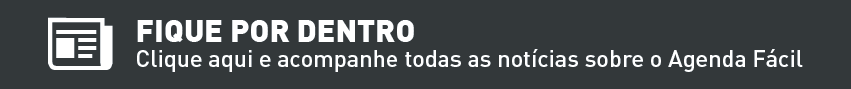  #PraCegoVer: num fundo preto está escrito em letras brancas: Fique por dentro - Clique aqui e acompanhe todas as notícias sobre o Agenda Fácil