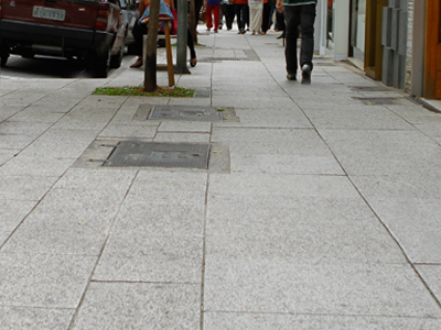 Foto de calçada de concreto