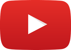 Logo do YouTube formado por um retângulo vermelho, com bordas arredondadas. Ao centro, há um triângulo deitado, na cor branca, simbolizando o botão play, de ligar.