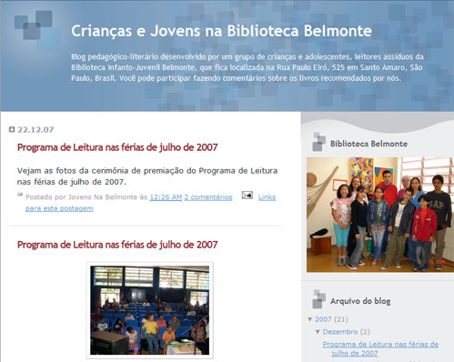 Blog de Literatura da Biblioteca Belmonte