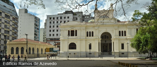 Fachada do Edifício Ramos de Azevedo sede do Arquivo Histórico Municipal