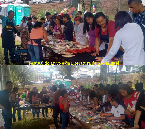 Feira no Festival do livro e leitura de São Miguel