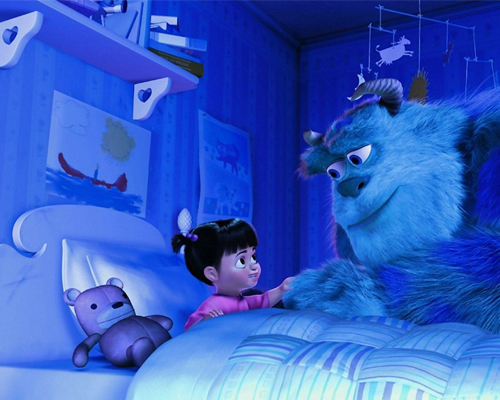 Um personagem de desenho animado do filme monsters inc.