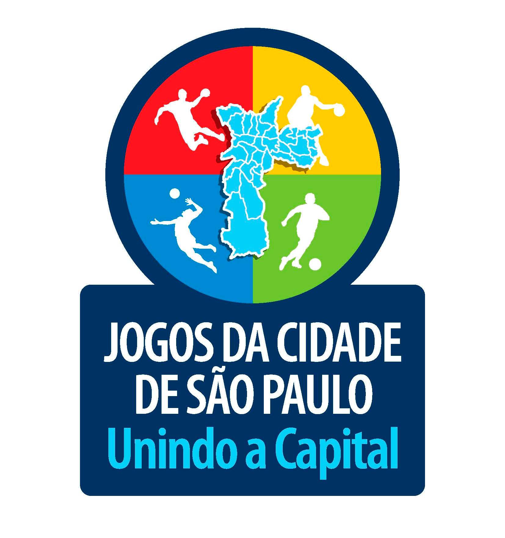 Imagem mostra logotipo dos Jogos da Cidade com o slogan: 