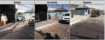 Antes, durante e depois do serviço de Tapa-Buraco na avenida Padre Arlindo Vieira 