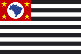 Imagem mostra bandeira do Estado de São Paulo 