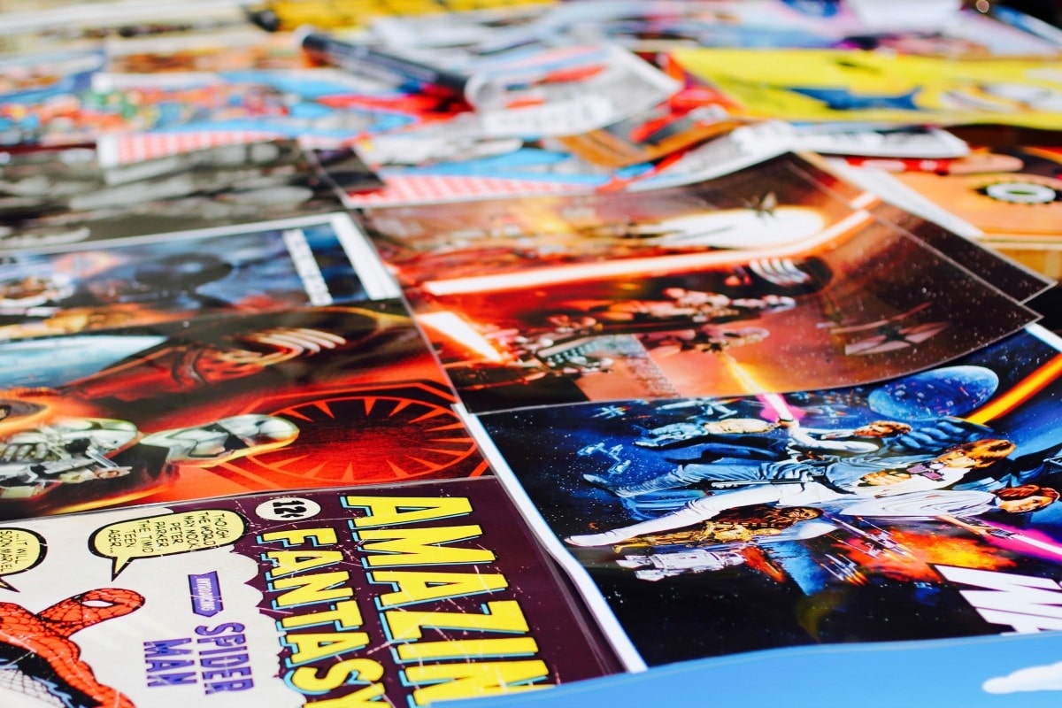 Imagem mostra foto de capas de revistas em quadrinhos