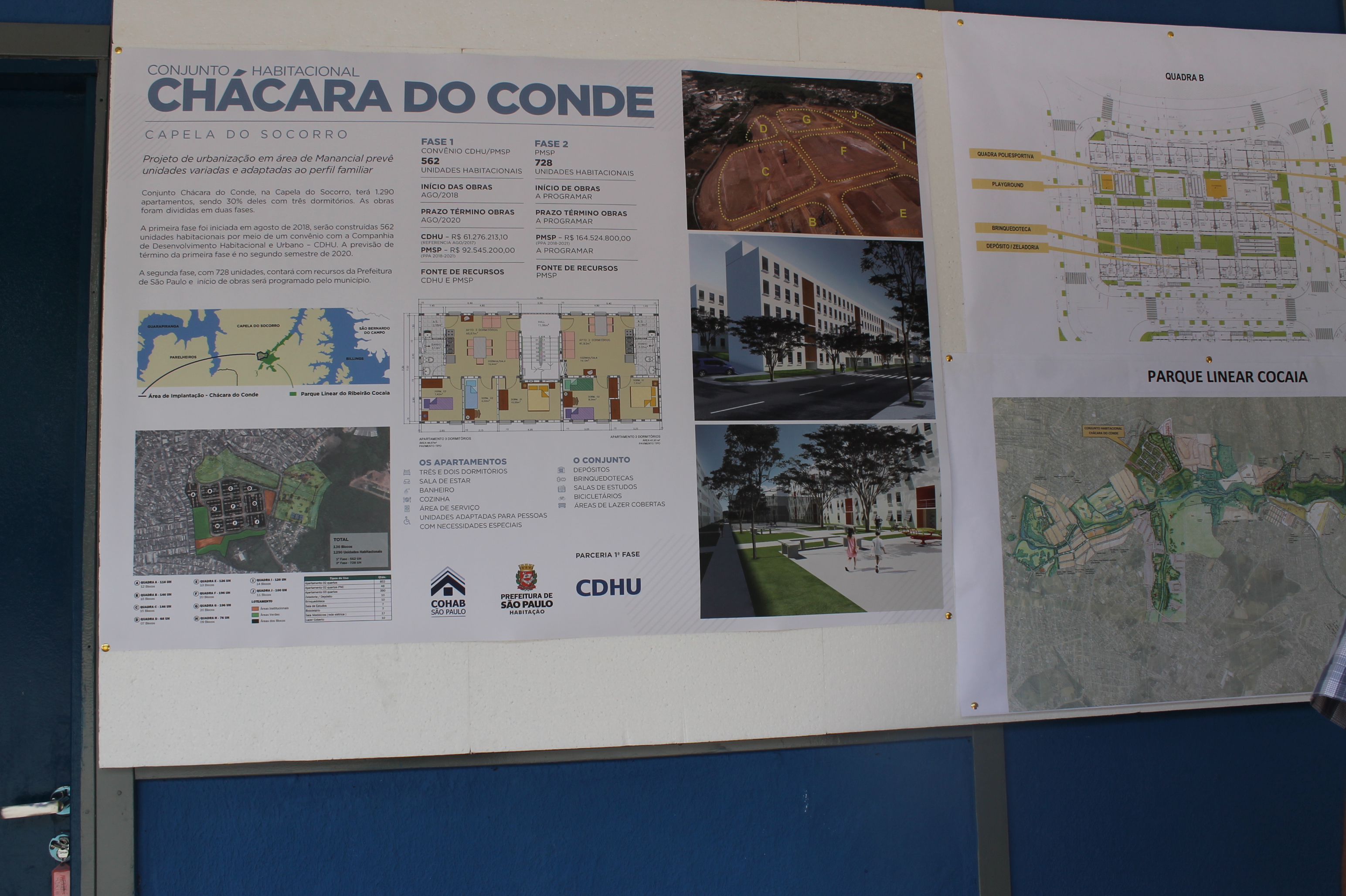 #PraCegoVer - Quadro do projeto Chácara do Conde, mostrando a planta e a disposição das edificações
