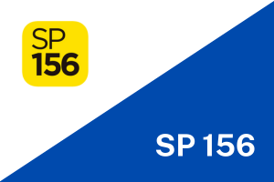 Imagem com o Logo e texto do SP156