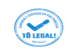 em fundo branco, a imagem tem o logotipo do programa tô legal, em azul