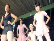As alunas da oficina de Ballet abrilhantaram a festa