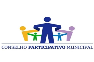 a imagem tem o logotipo do Conselho Participativo Municipal nas cores amarelo, verde, azul e lilás