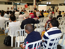 Audiência pública para formação da Comissão Eleitoral, dia 24.08, realizada na Subprefeitura do M’Boi Mirim. Foto: Márcia Brasil.