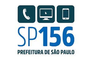Imagem do logo do Sistema 156, com ícones do telefone, site e aplicativo mobile representando os tipos de acesso que o portal tem.