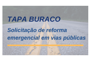Solicitação de reforma emergencial em vias públicas.