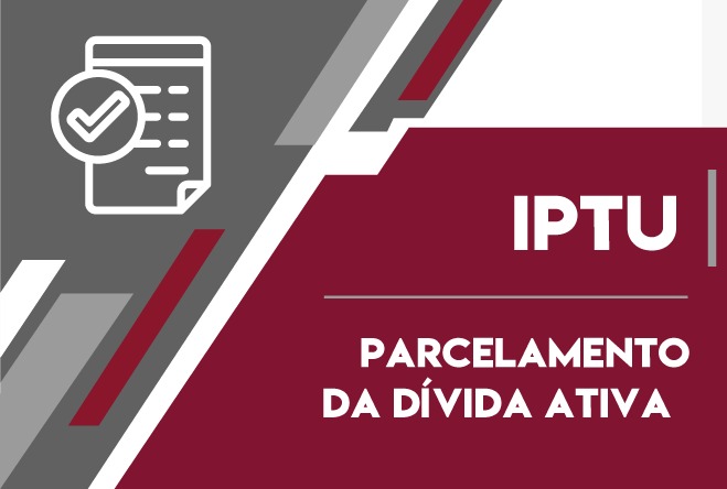 representação em cor predominante de vermelho e cinza para o IPTU Parcelamento da Dívida Ativa