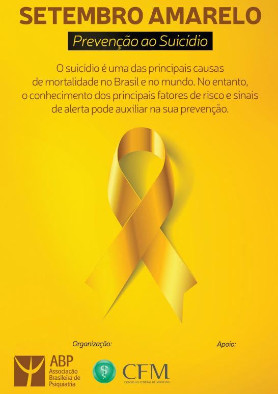 Setembro Amarelo: Fique atento aos sinais de suicídio!