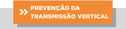 Pra Cego Ver: Arte composta por duas caixas, sendo uma cinza ao fundo e outra laranja em primeiro plano. Dentro da caixa laranja, há duas setas brancas para direita e o texto em branco Prevenção da Transmissão Vertical