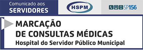 #pracegover o título da imagem é: comunicado aos servidores. abaixo está escrito: marcação de consultas médicas, Hospital do servidor público municipal. a cor predominante é a azul.