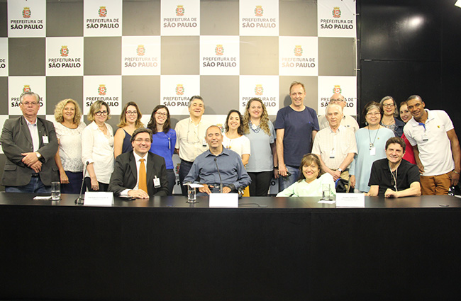 Termo de Cooperação Técnica entre CAU/SP e Secretaria Municipal da Pessoa com Deficiência é assinado na sede da Prefeitura de São Paulo.