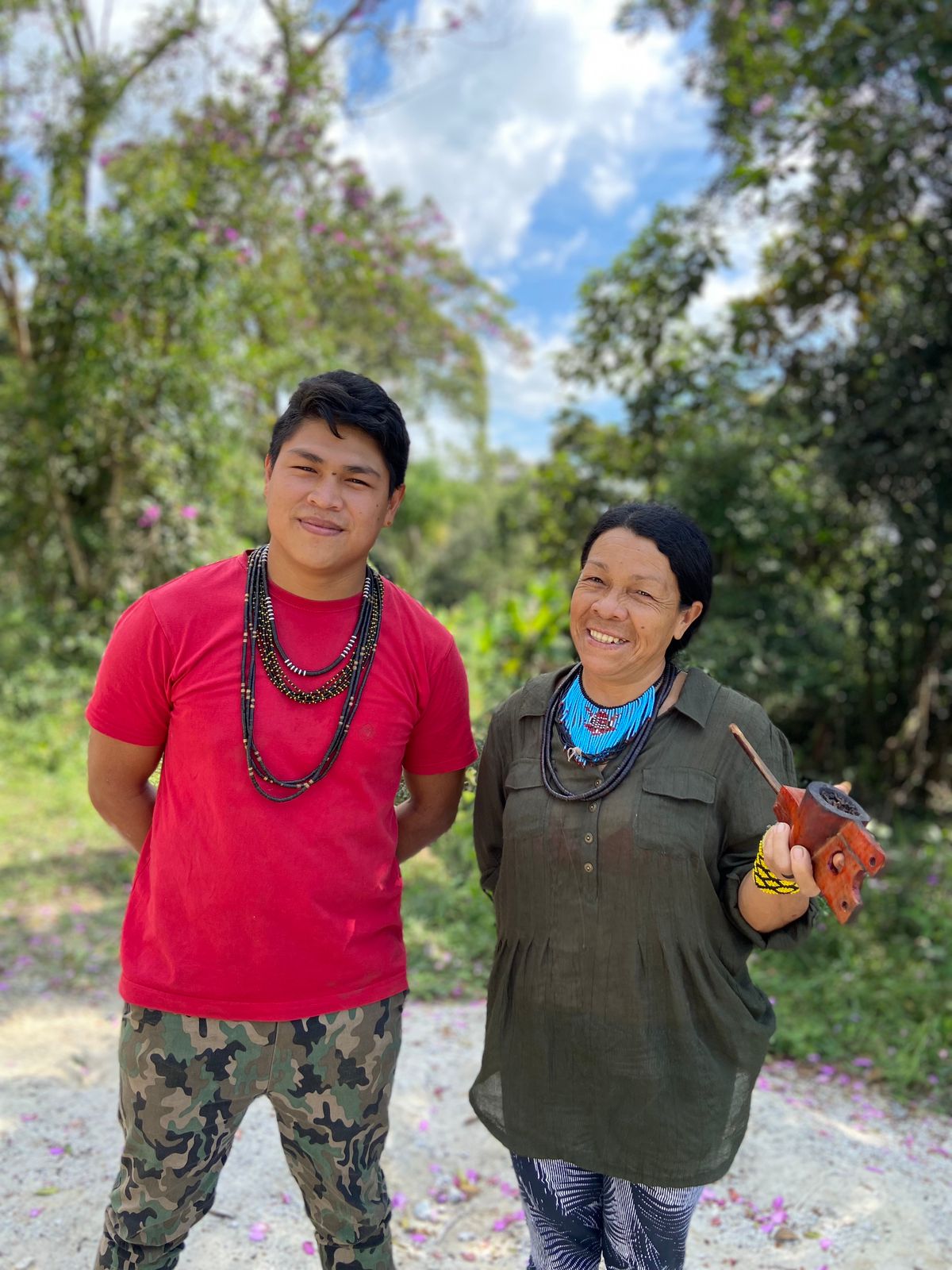 Dieguito e sua mãe, Cacique Laura.