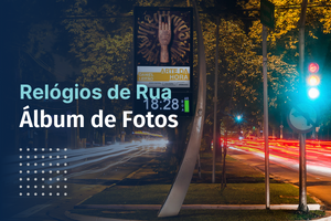 Foto de relógio de rua da cidade de São Paulo