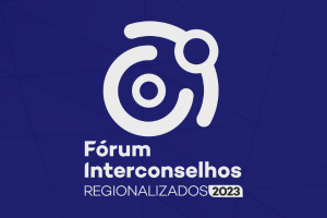 Imagem de fundo azul com os dizeres "Fórum Interconselhos de São Paulo (FISP) - Regionalizados 2023"