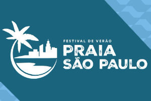 Na imagem, arte de divulgação do programa Festival Praia São Paulo.