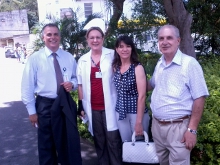 e.d: Alexandre Lago Machado, Dra Elizabete Michelete (Superintendente), Iara Aparecida Gonçalves e Ubirajara Ferreira Malanconi Junior