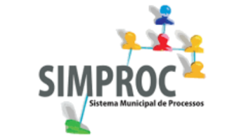 Imagem de bonecos e palavras Simproc - Sistema Municipal de Processos