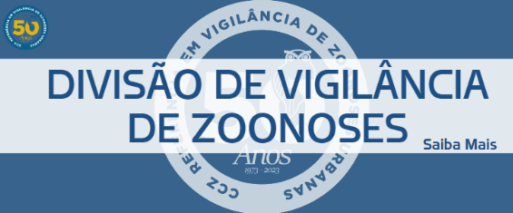 Imagem com o fundo azul claro, logo dos 50 anos da DVZ centralizado, faixa branca centralizada com o título em azul.