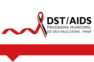 Banner com o logo do Programa Municipal de DST/Aids de São Paulo
