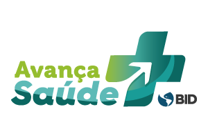 Arte possui fundo branco. À esquerda, em letras em tons de verde, o texto: Avança Saúde. À direita, o logo do Avança Saúde e do BID (Banco Interamericano de Desenvolvimento).