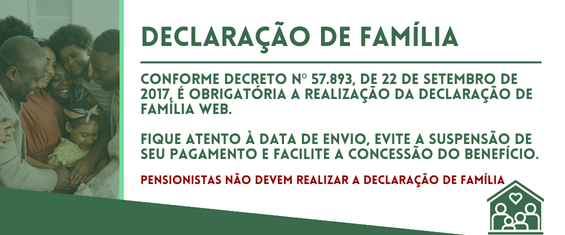 Banner Declaração de Família