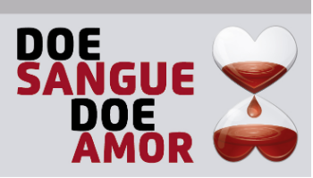 Imagem com a frase "doe sangue doe amor"