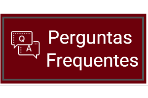 Imagem com fundo vinho, na frente as figuras de balões de conversas ao lado da frase "Perguntas Frequentes"