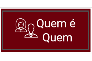 Imagem com fundo vinho, na frente as figuras de uma mulher e um homem ao lado da frase 