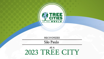 Certificado de reconhecimento - São Paulo Cidade Árvore do Mundo.