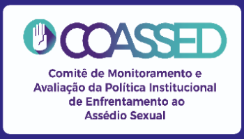 Logotipo do Comitê de Monitoramento e Avaliação da Política Institucional de Enfrentamento ao Assédio Sexual em fundo branco.