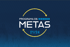 Botão com logo do programa de metas 2021/2024