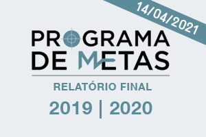 logo do programa de metas 2019-2020 - Relatório atualizado de 14/04/2021