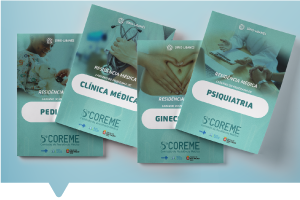 Capas dos Cadernos de Competências dos Programas de Residência em Clínica Médica, Pediatria, Psiquiatria e Ginecologia.
