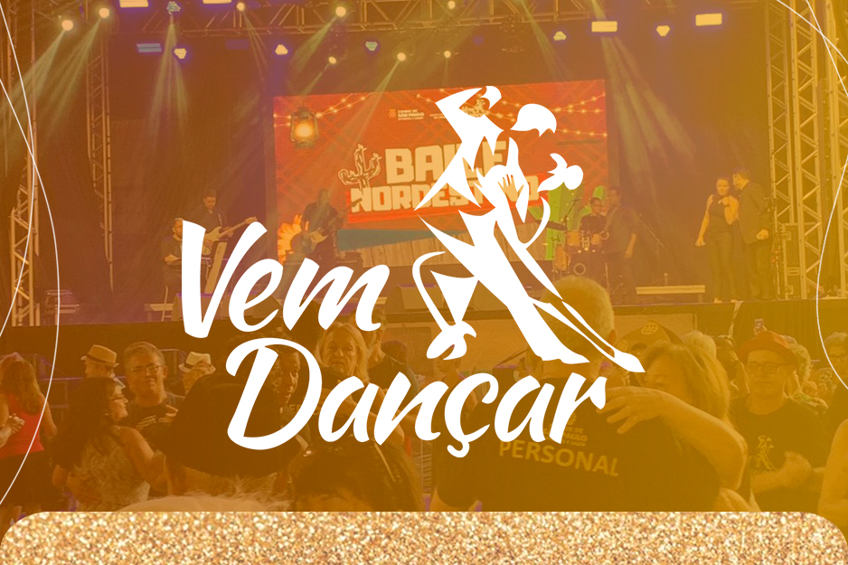 Na imagem aparece o logo de divulgação do Vem Dançar