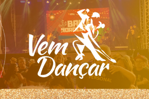 Na imagem, o banner de divulgação do programa Vem Dançar.